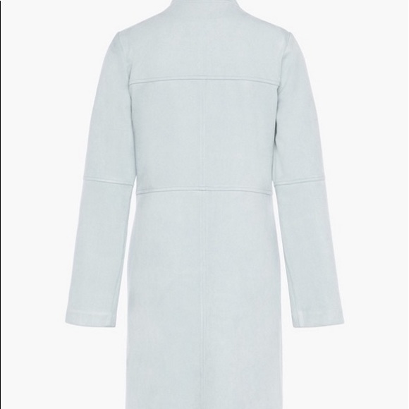 JustFab Faux Suede Baby Blue Open Front Jacket, Size M, New in Bag - Picture 5 of 8